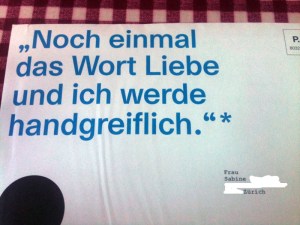 Ok, ok, is ja gut, ich sag ja nix!